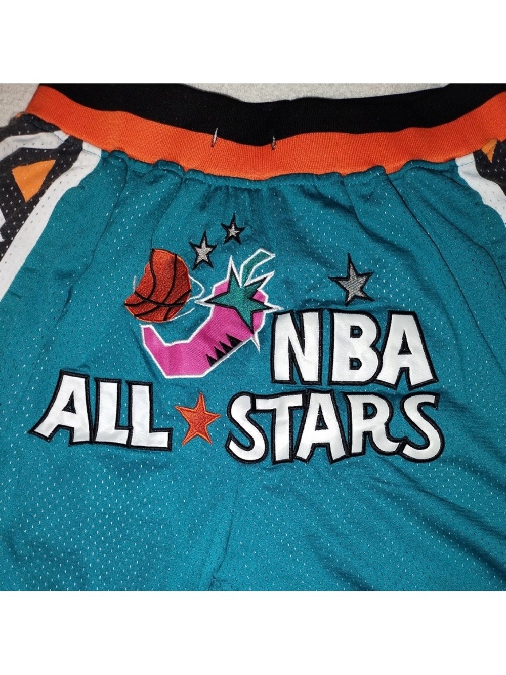 Jordan 1996 Throwback NBA All Star Game Just Don Athletic Mesh Basketball Shorts - Picture 2 of 6